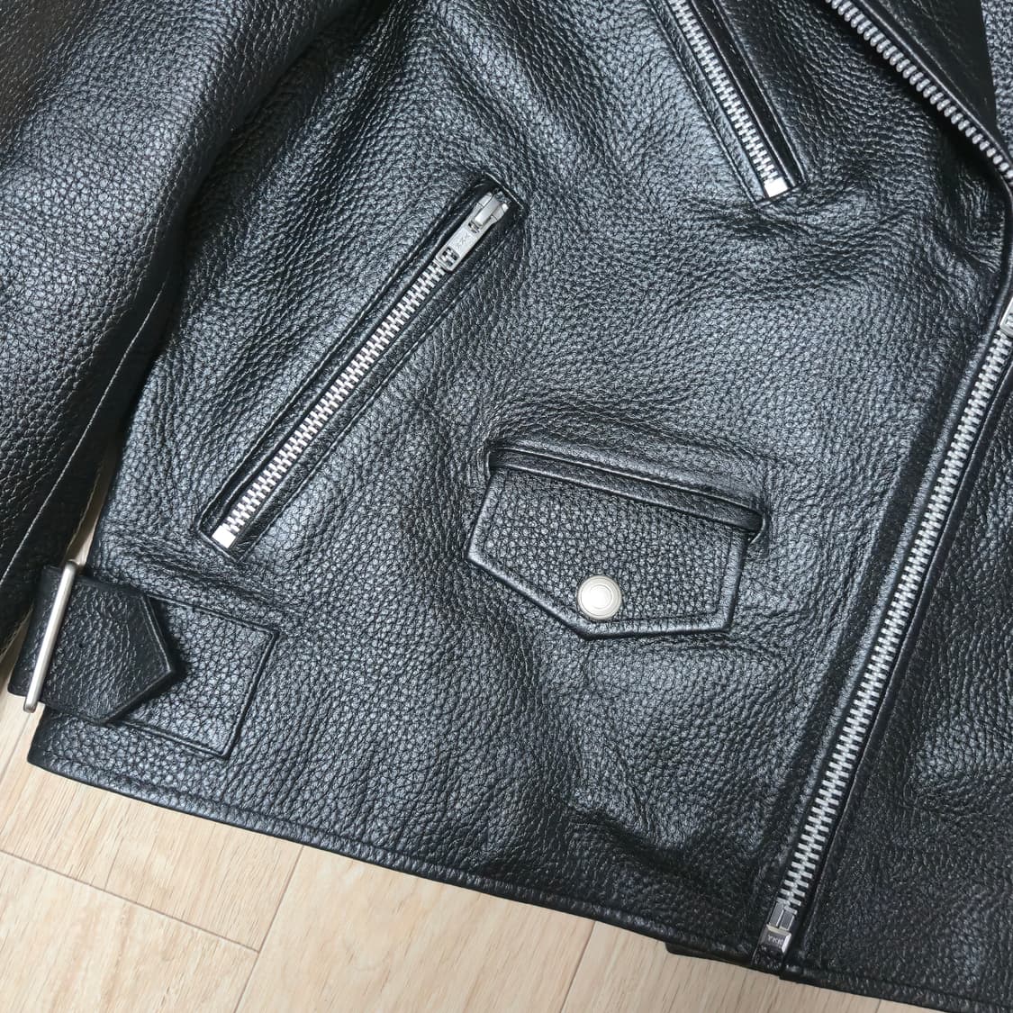 L) 비바스튜디오 가죽 라이더 자켓 상품이미지5