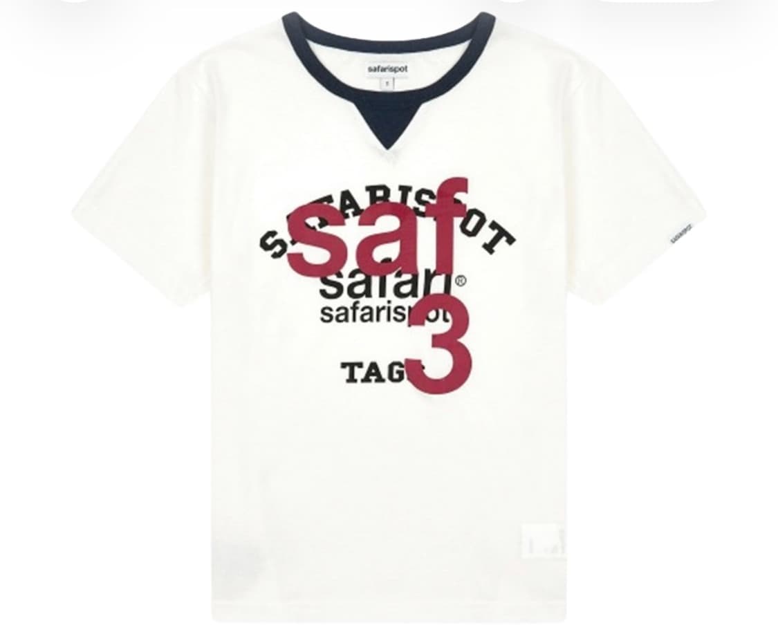 사파리스팟 루 베이스 스쿨 클럽 티 화이트 상품이미지1