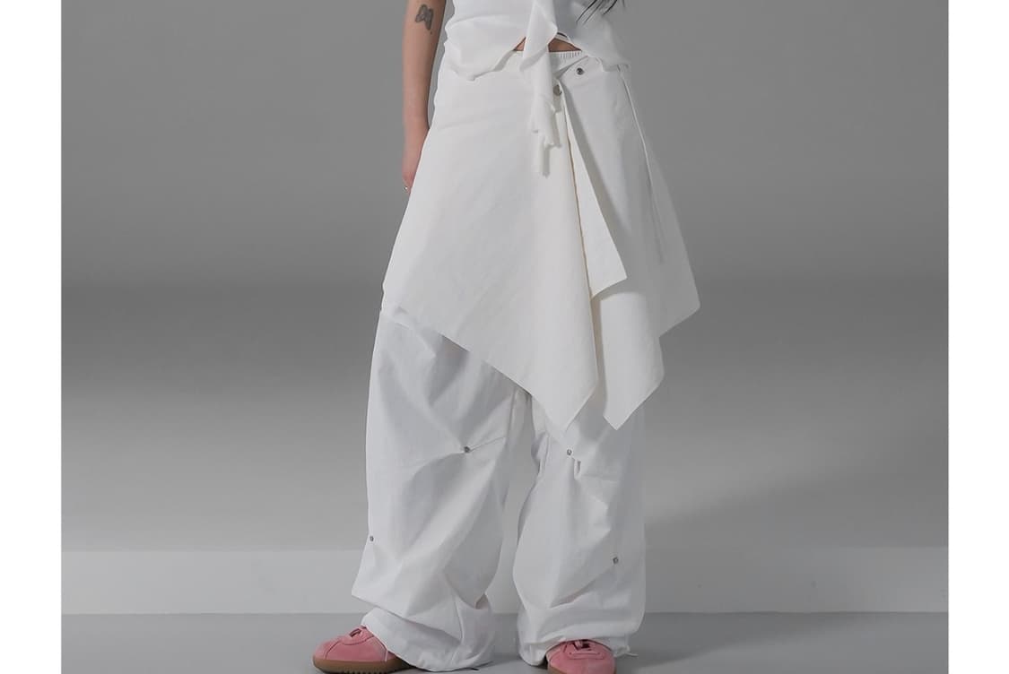 바이너리원 메이드 레이어드 랩스커트 상품이미지1