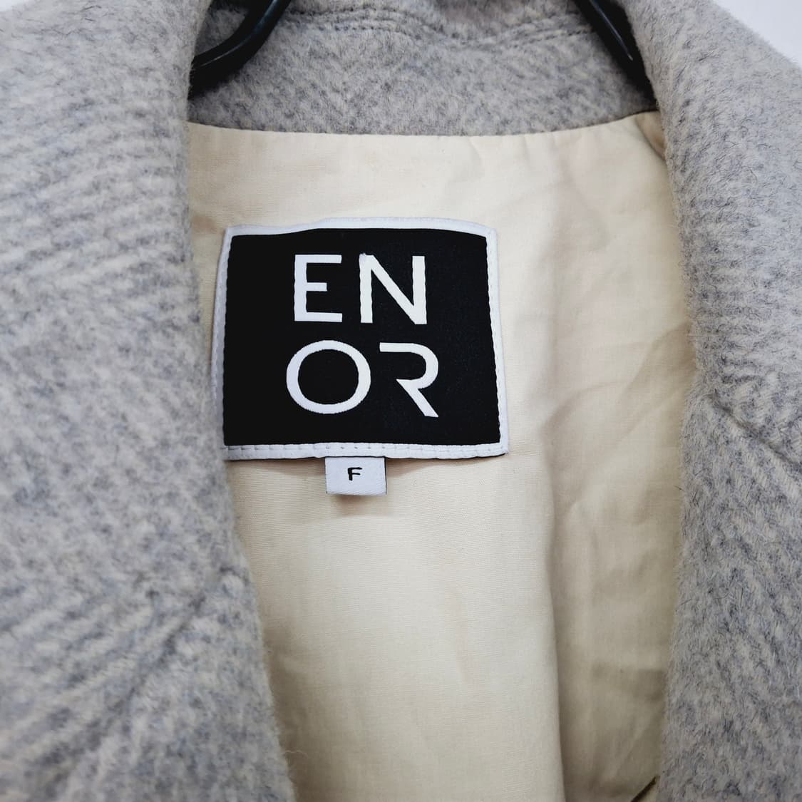ENOR 엔오르 알파카 울 헤링본 코트 오버사이즈 여성 FREE 그레이 상품이미지4