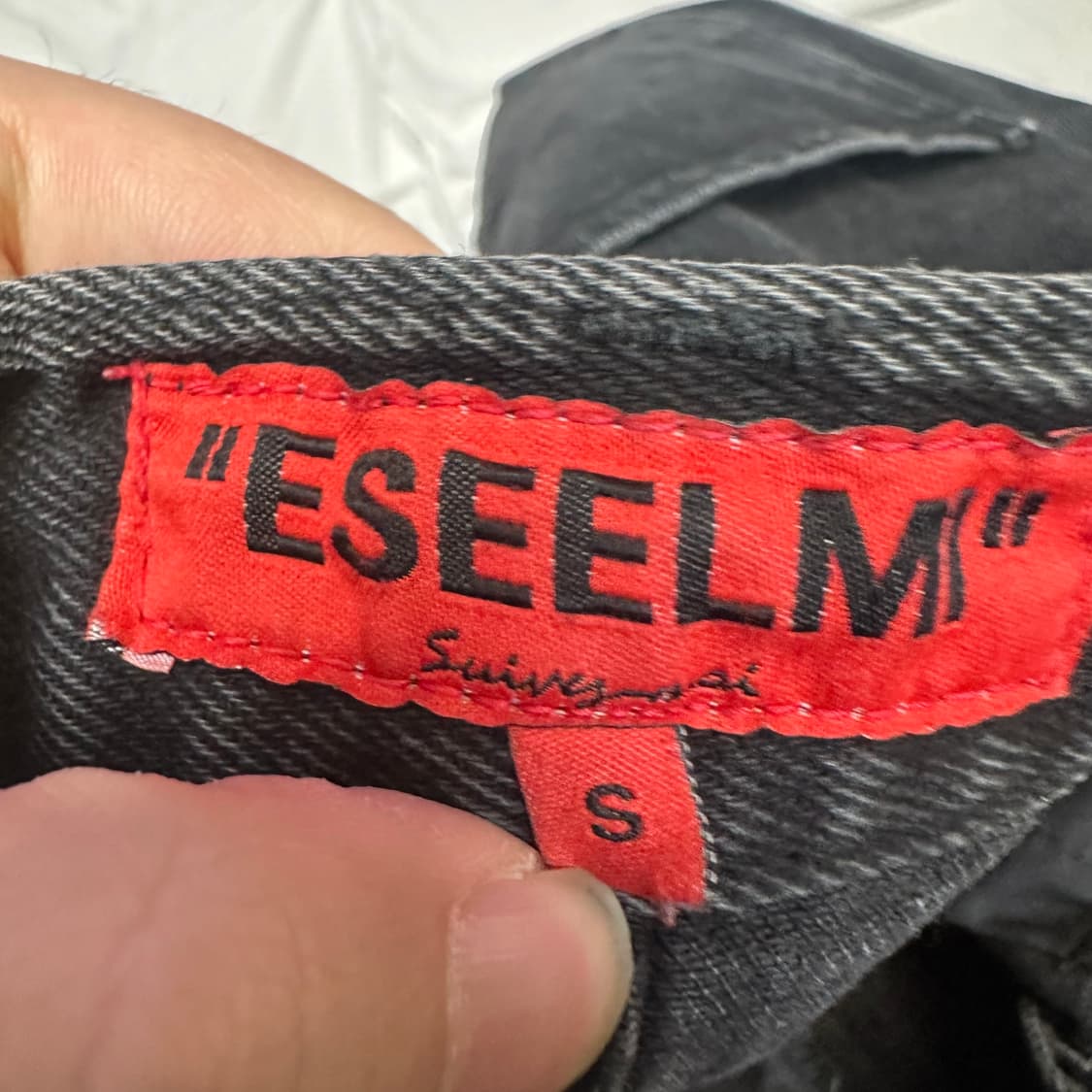 에씰미 블랙패치데님진 29 상품이미지3