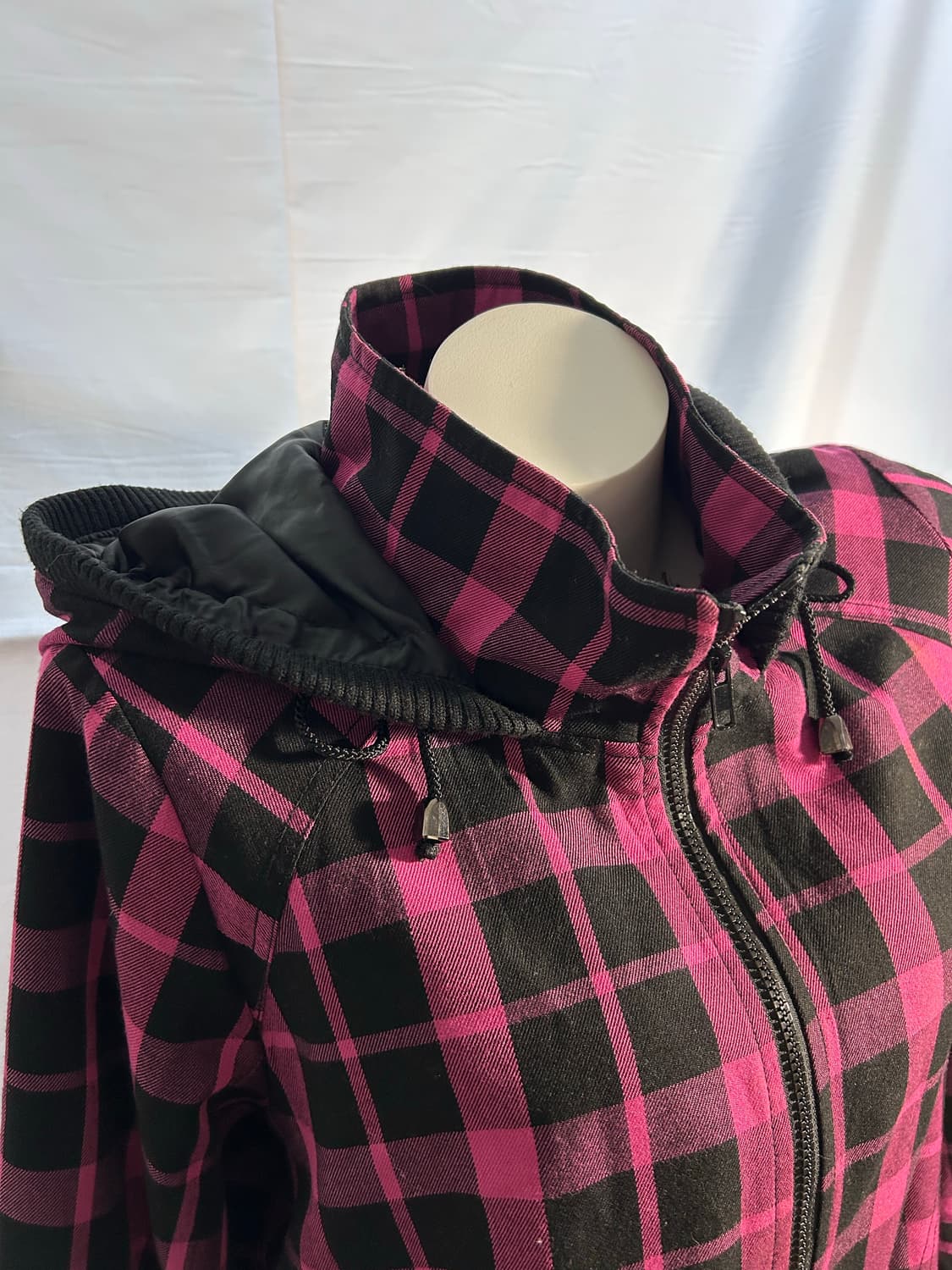gal pink check hoodie jacket 상품이미지2