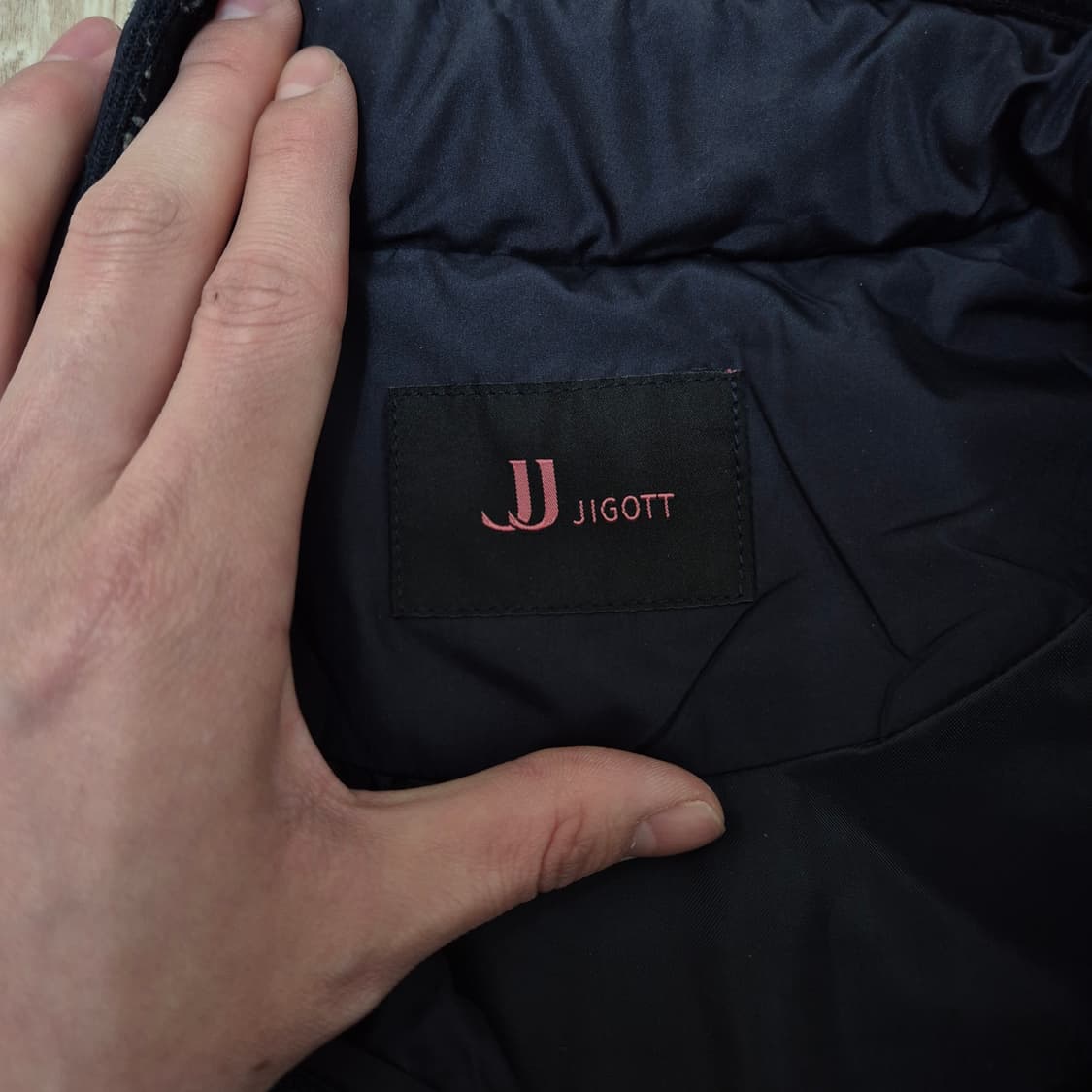 지고트 여성 프리미엄 구스다운 하이브리드 니트 롱패딩 55-66 상품이미지4