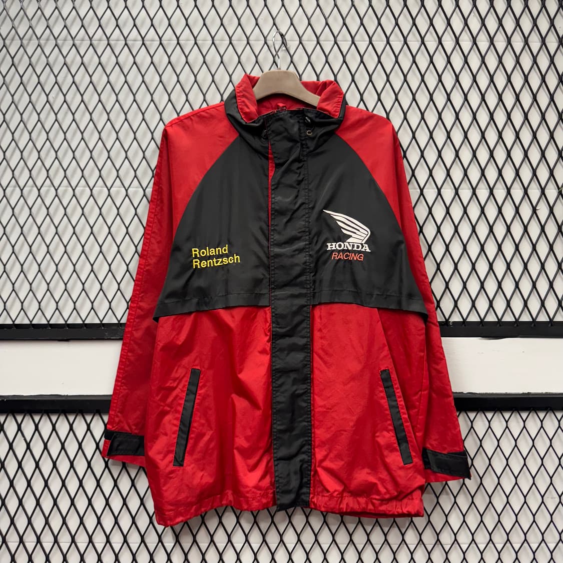 00s 혼다 레이싱 X 롤란드 렌츠치 레이싱 팀 윈드브레이커 레드 블랙 상품이미지1