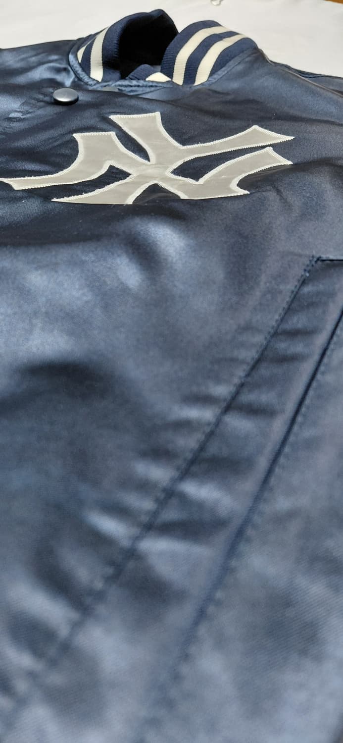 90s 미즈노 x MLB 뉴욕 양키스 사틴 스타디움 자켓 (160/S~M 상품이미지4