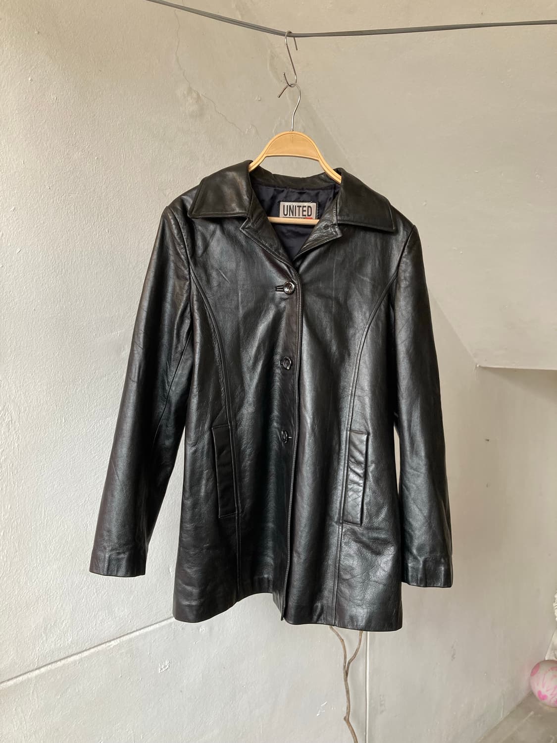 소가죽 싱글버튼 레더 자켓 상품이미지1