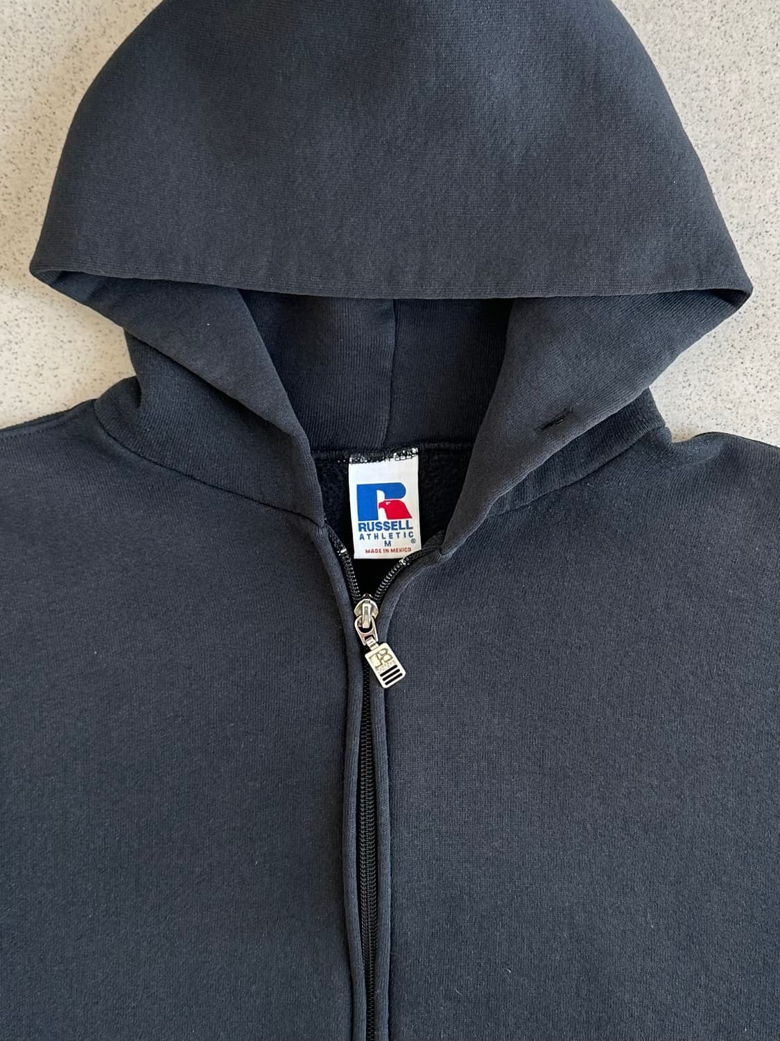 90s 빈티지 러셀 후드집업 블랙 M 상품이미지7