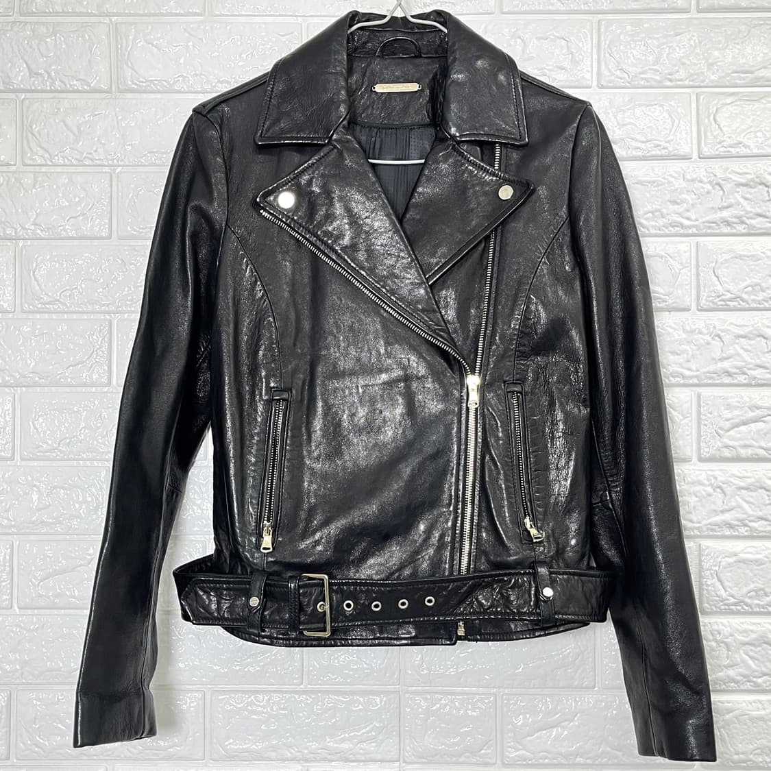 마시모두띠 양가죽 라이더 자켓 S 상품이미지1