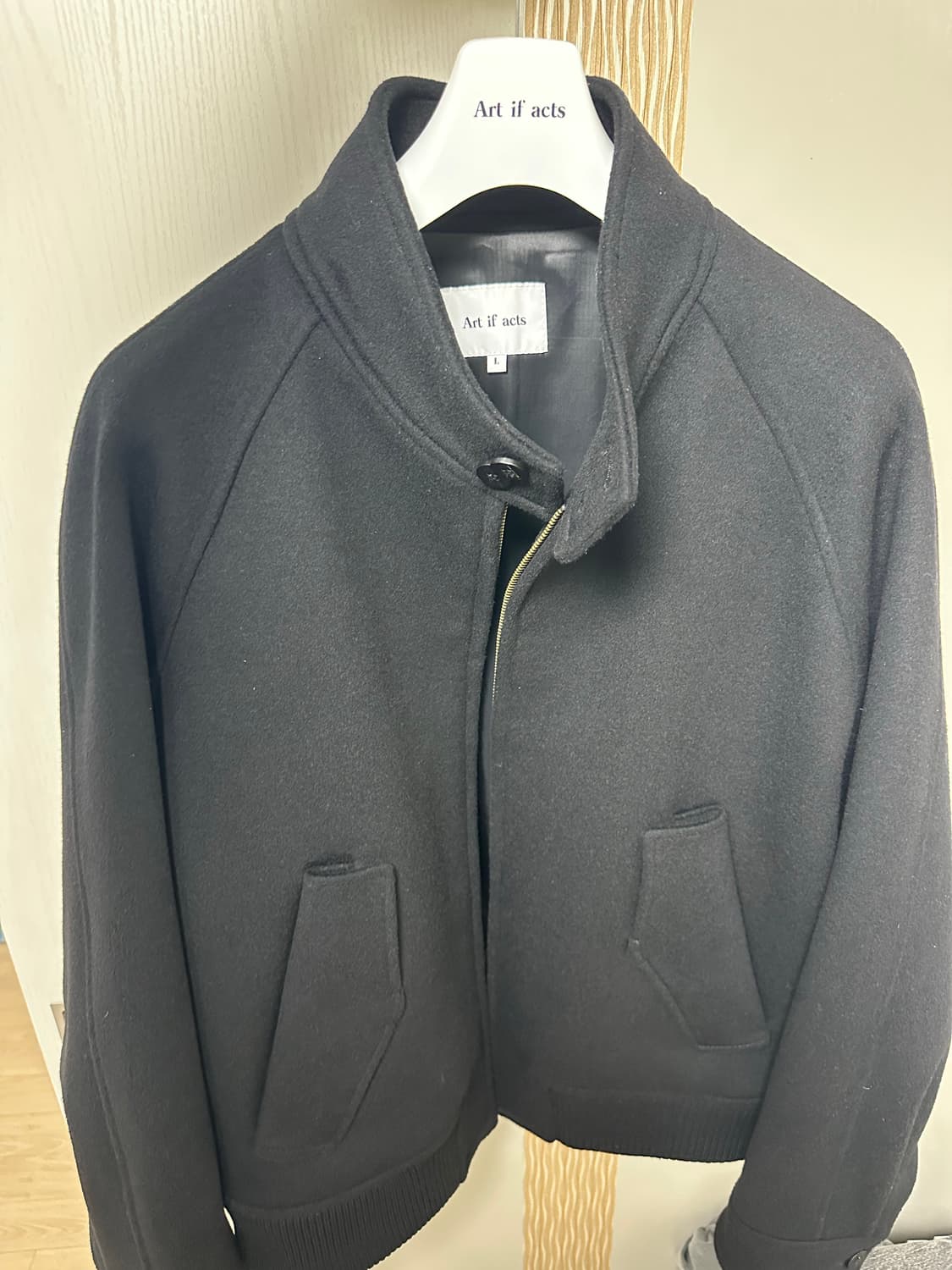 (L)아트이프액츠 캐시미어 해링턴 자켓 상품이미지1