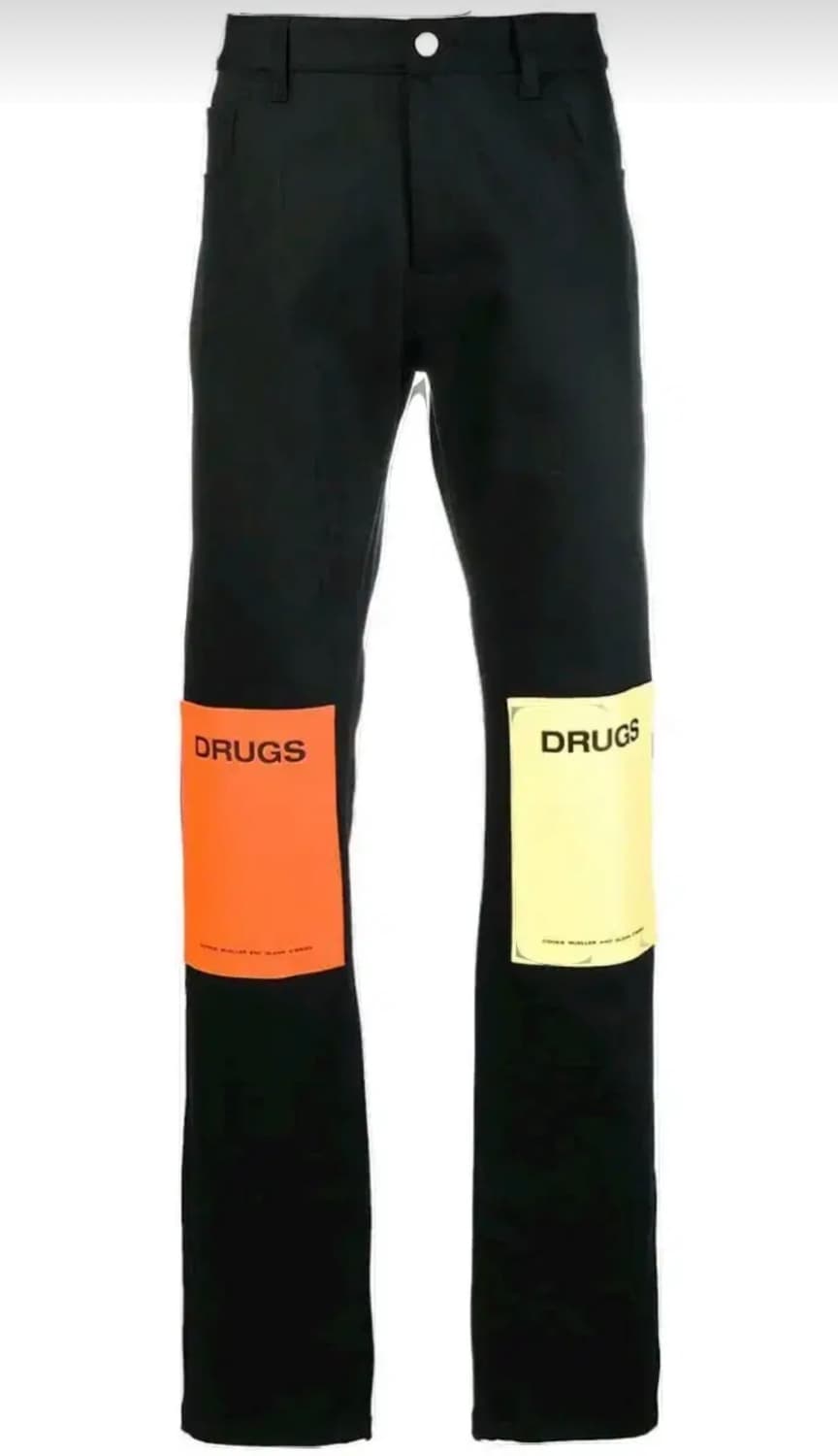 라프시몬스 Drugs 패치 블랙팬츠 상품이미지1