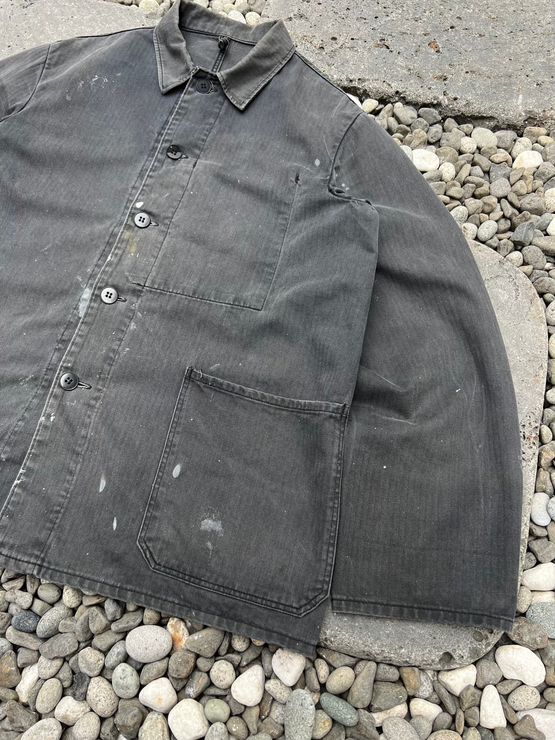 HARD FADED BLACK HBT 헤링본블랙프렌치워크자켓 상품이미지10