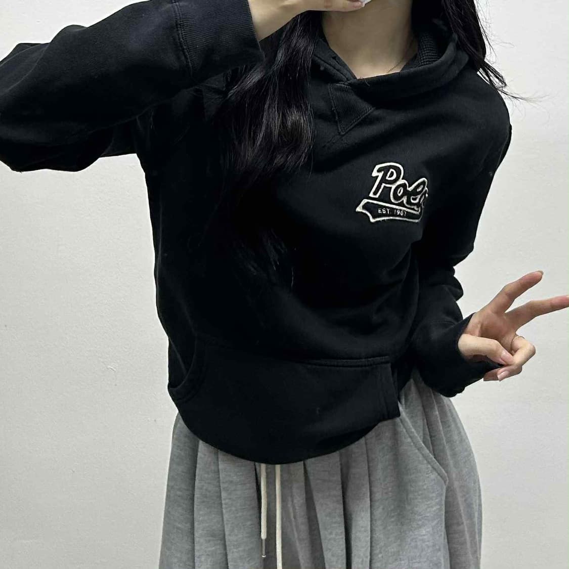 폴로 랄프로렌 준신형 써멀 스펠아웃 스웨트셔츠 후드티(S) 상품이미지1