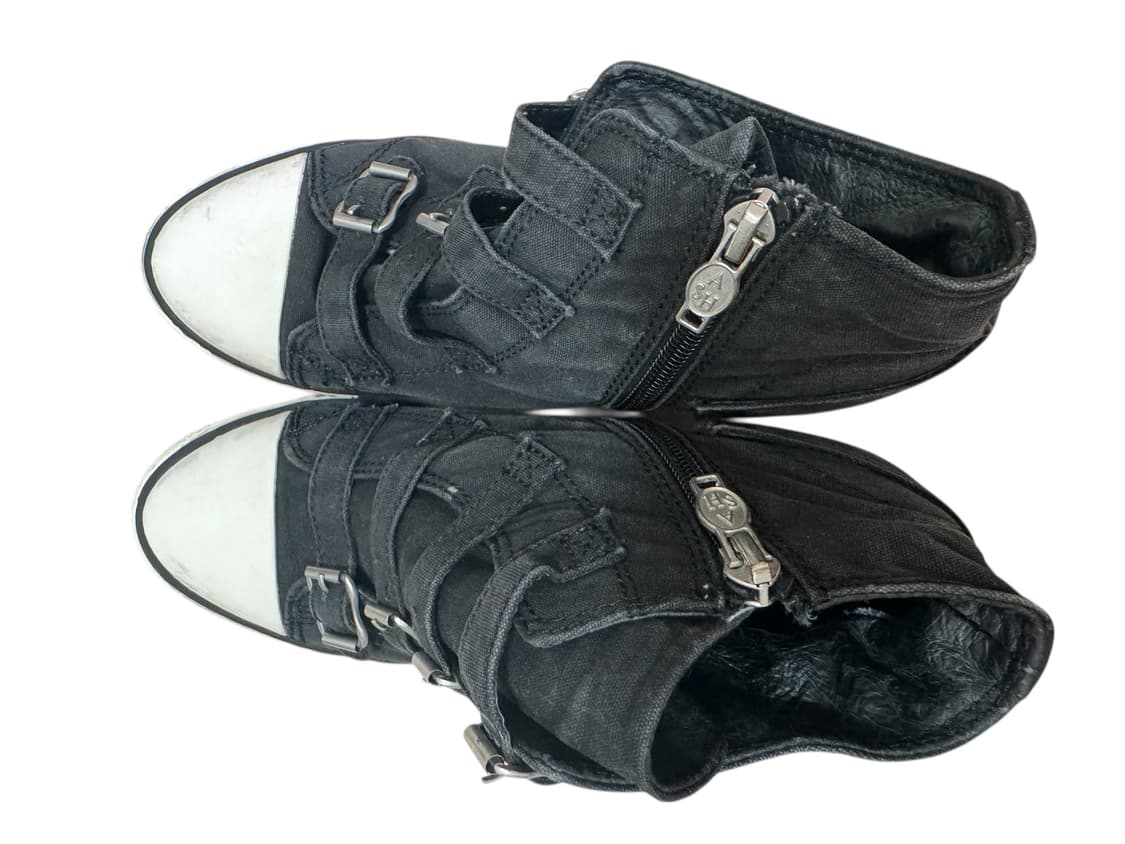 Ash 아쉬 웨지 스니커즈 37 웨지힐 블랙 상품이미지3