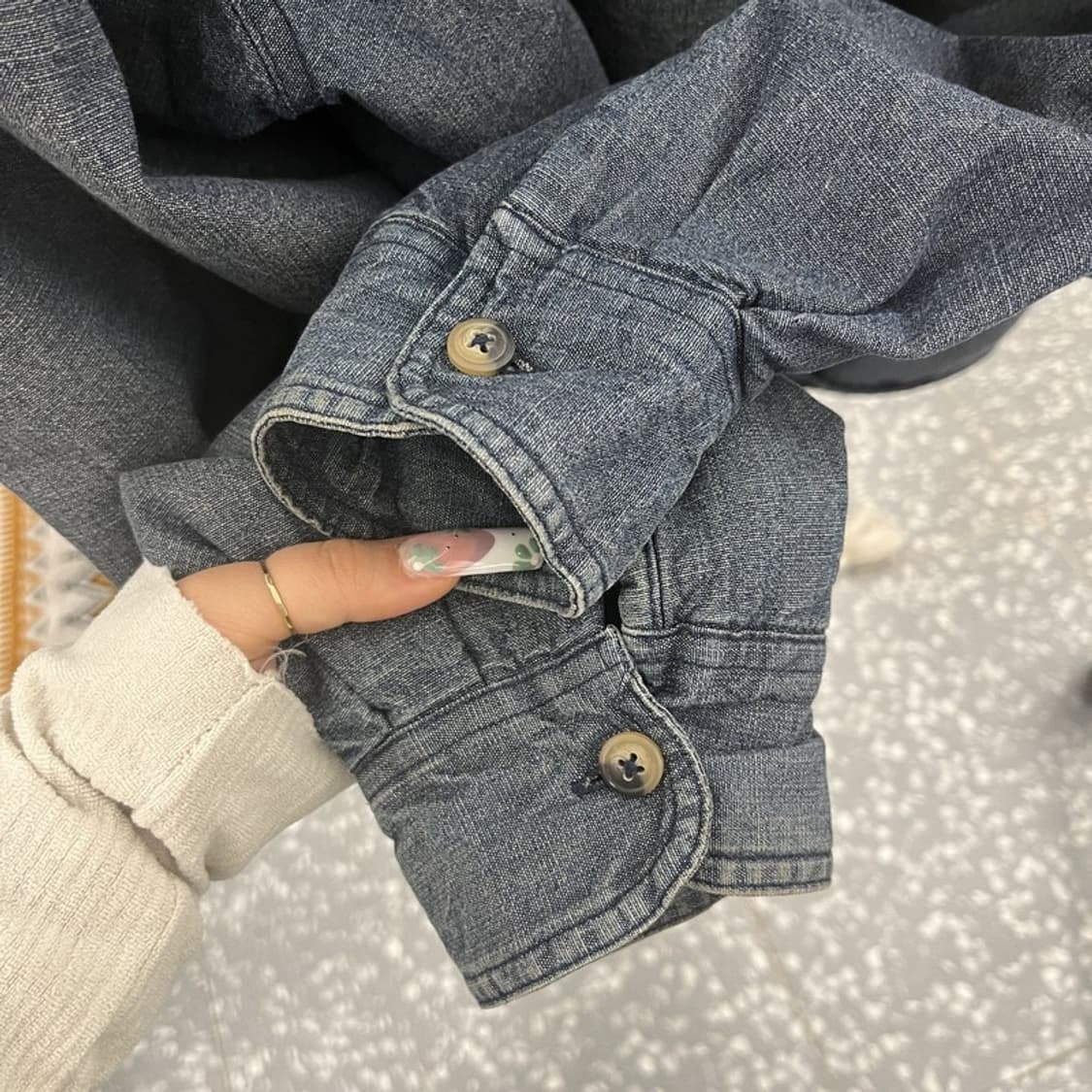 랭글러 빈티지 컨트리 레트로 누빔 데님 셔츠 자켓 110 C11210 상품이미지7