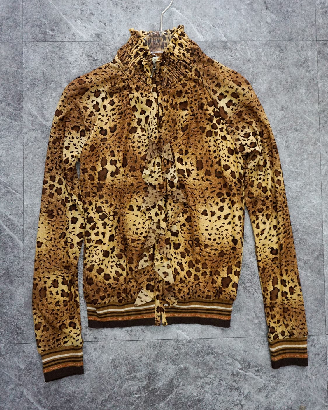 Leopard Frill Zip Up 상품이미지1