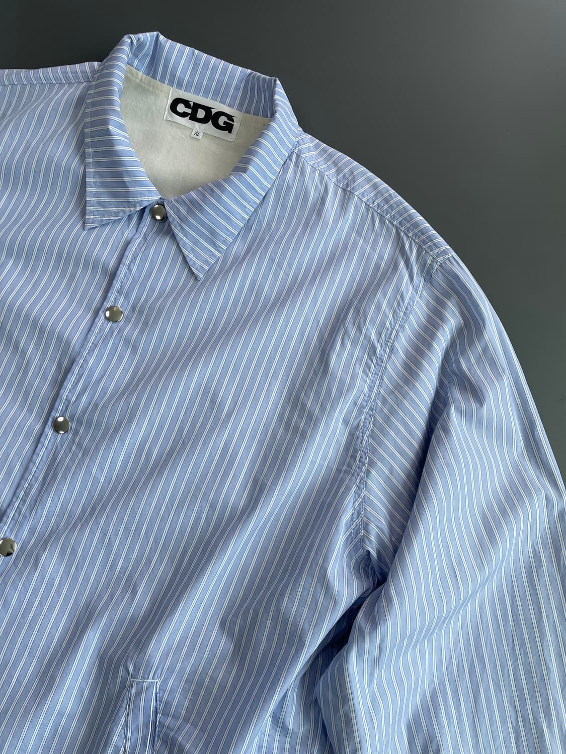 [XL] 꼼데가르송 CDG 스트라이프 코치 자켓 상품이미지3