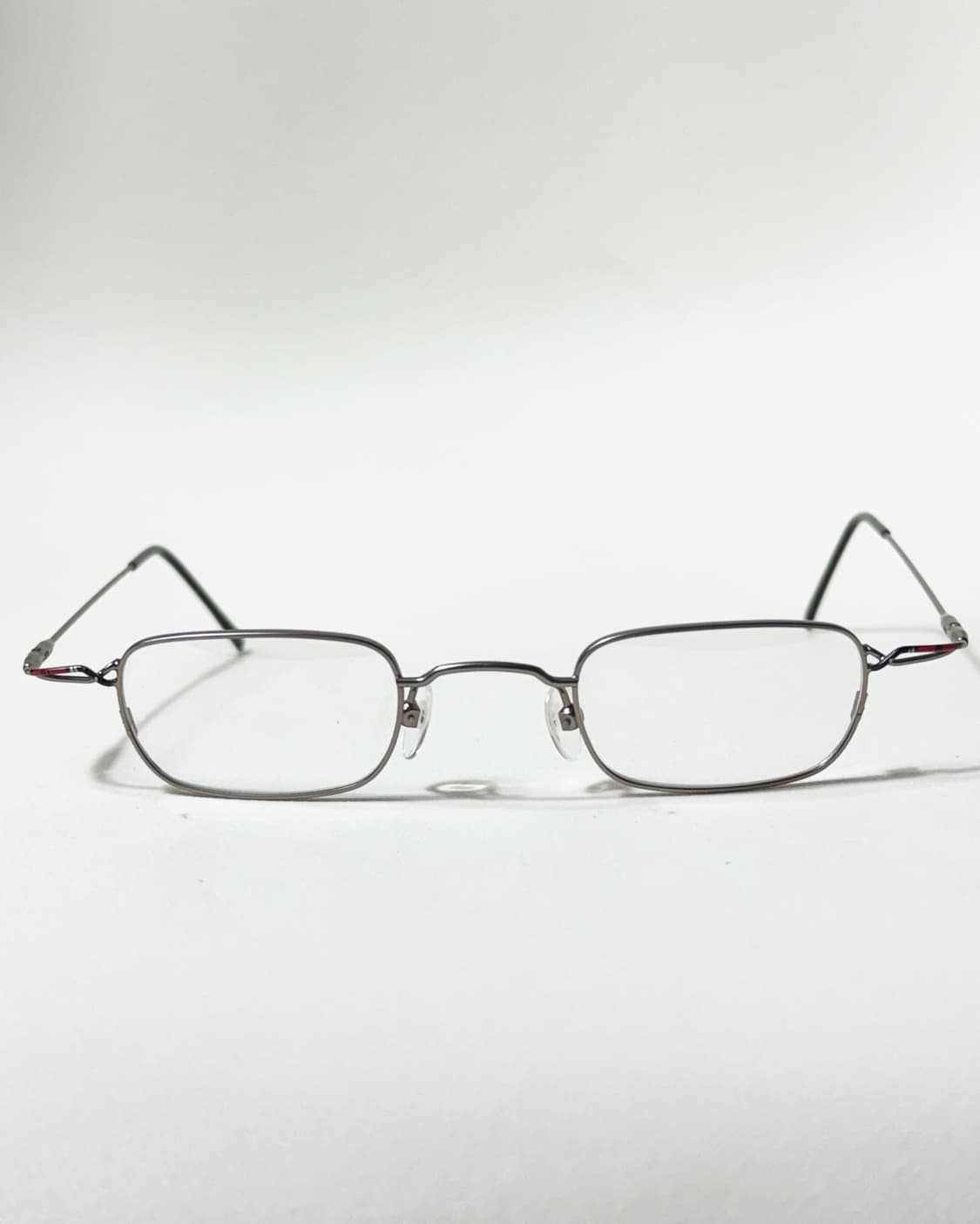 90s 실버 슬림 스퀘어 빈티지 안경 상품이미지2