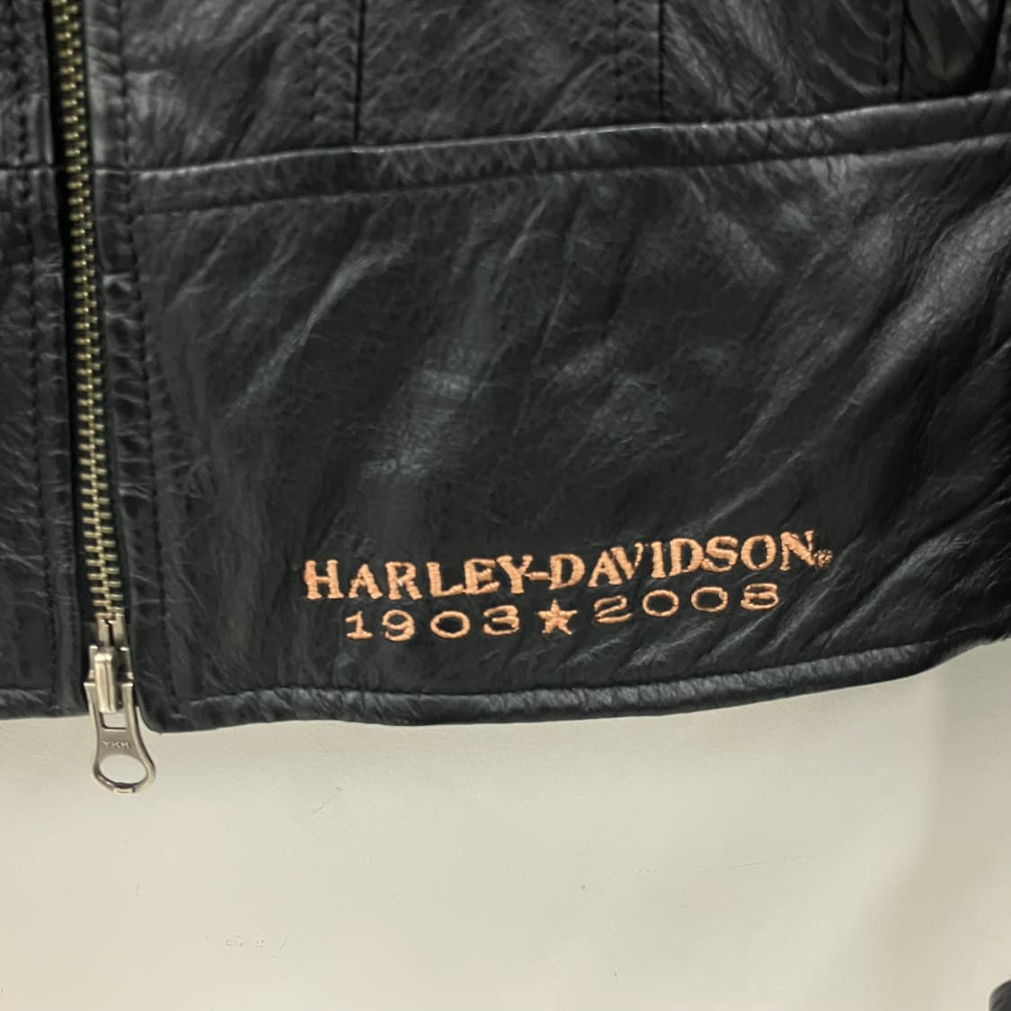 할리데이비슨 105주년 바이커 레더 자켓 XS 상품이미지5