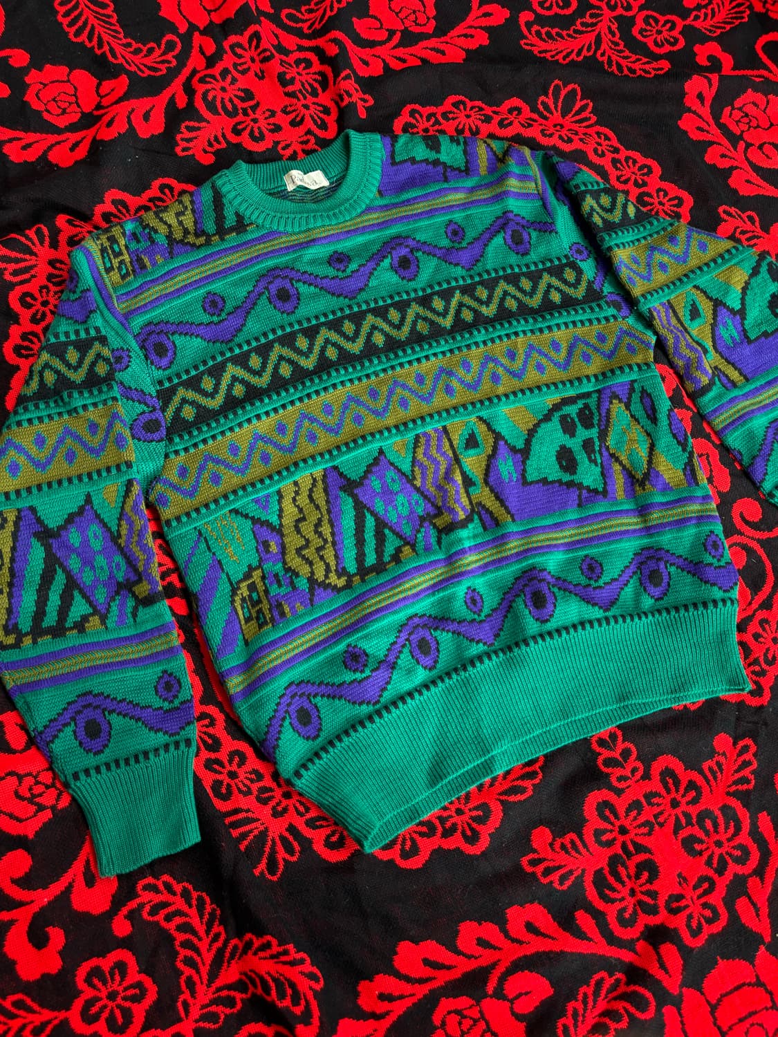 jpn Ethnic vintage knit sweater 상품이미지5