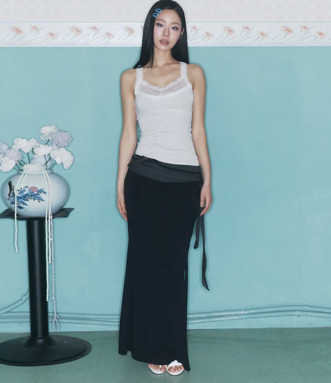플리즈노팔로우 셔링 롱 스커트 s 상품이미지1