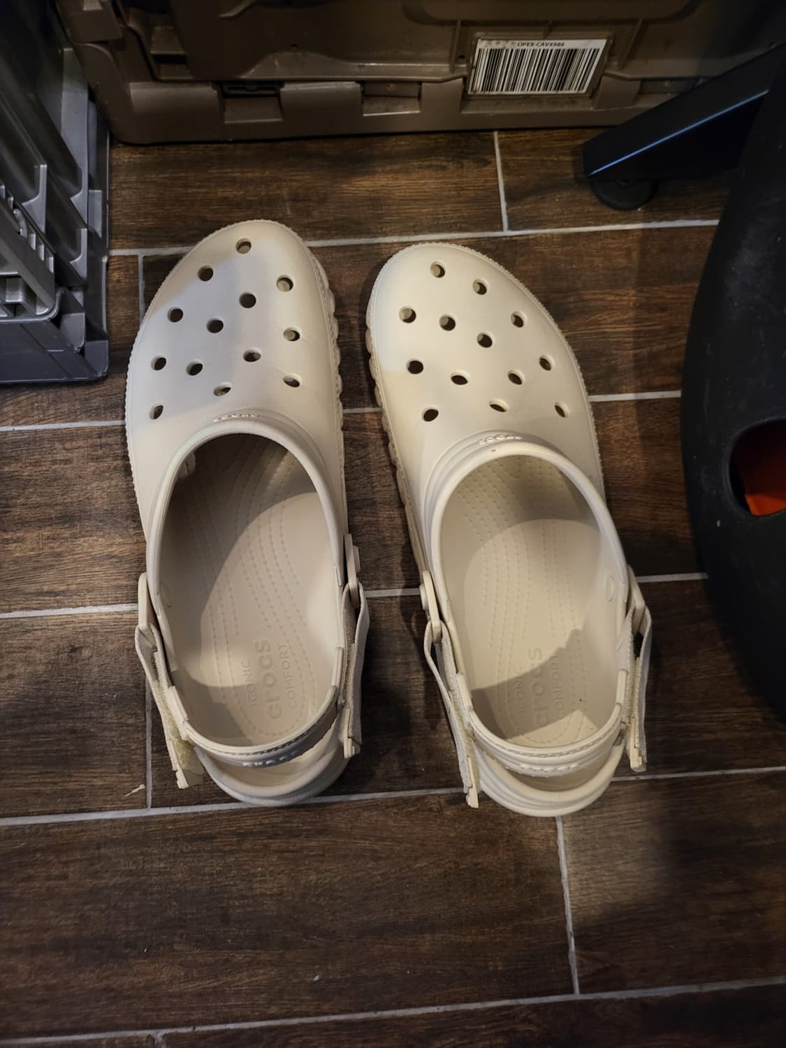 크록스 아이보리 샌들 슬리퍼 12사이즈 상품이미지1