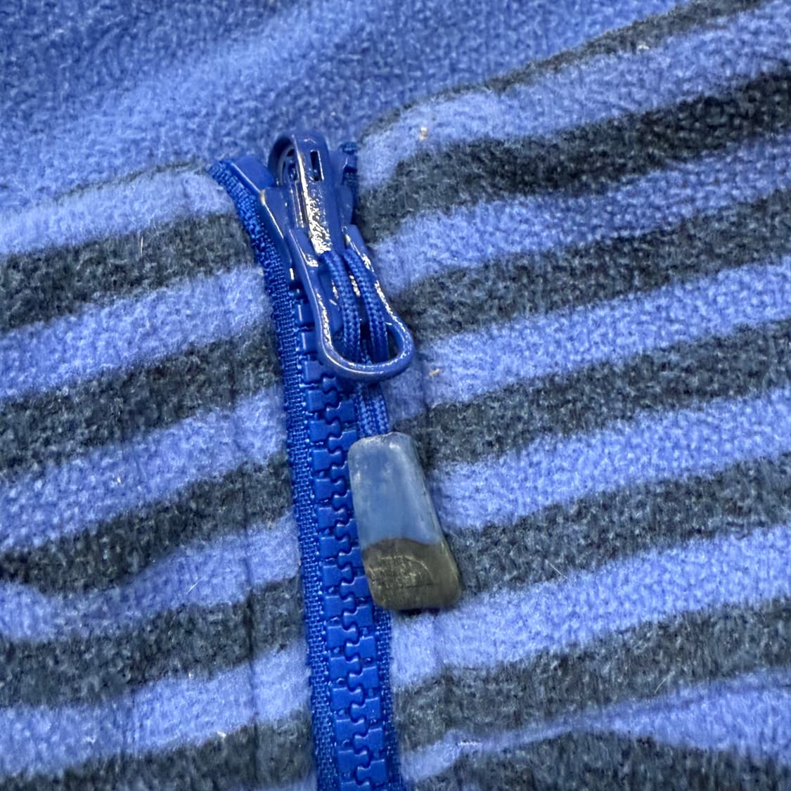 노스페이스 블루 네이비 스트라이프 후리스 플리스 집업 상품이미지5