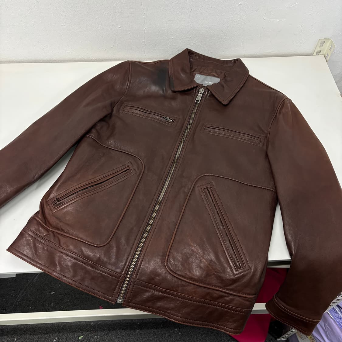 100 VTG 브라운 양가죽자켓  상품이미지2