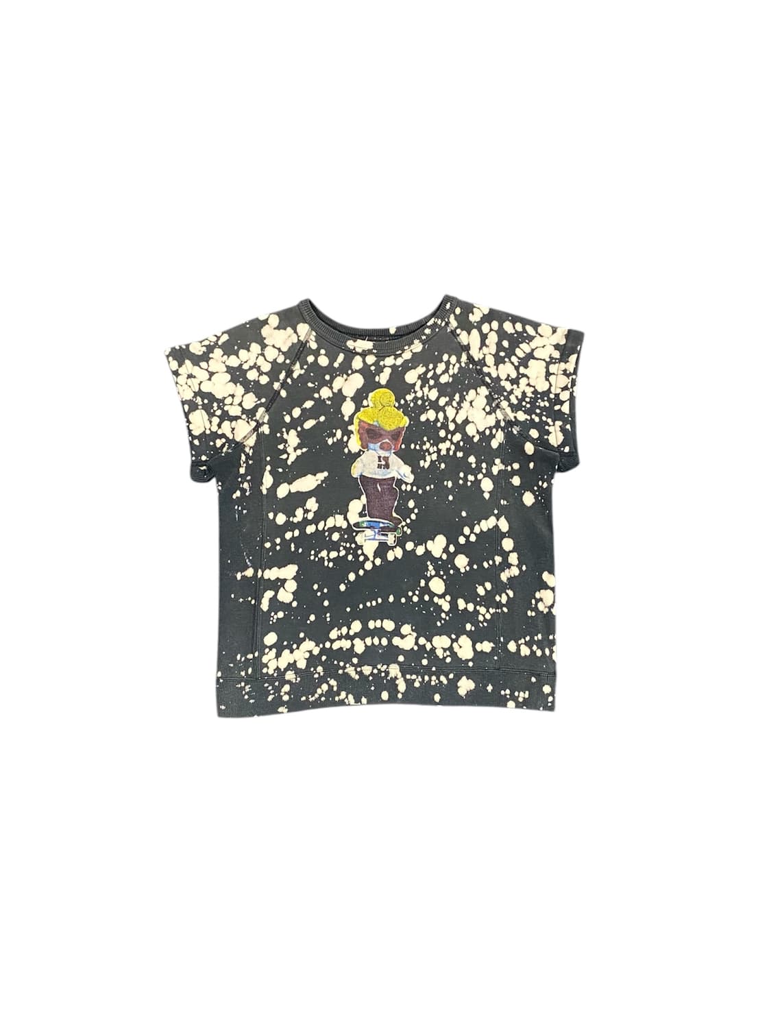 Hysteric glamour 캐릭터 프린팅 블리치 반팔티셔츠 상품이미지1