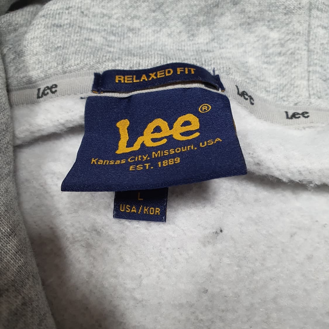 ✨ (바배) Lee 리 뽀글이 로고 후드티  상품이미지3