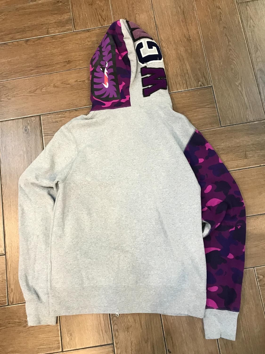Bape Purple Camouflage Shark Hood Zipup 상품이미지9