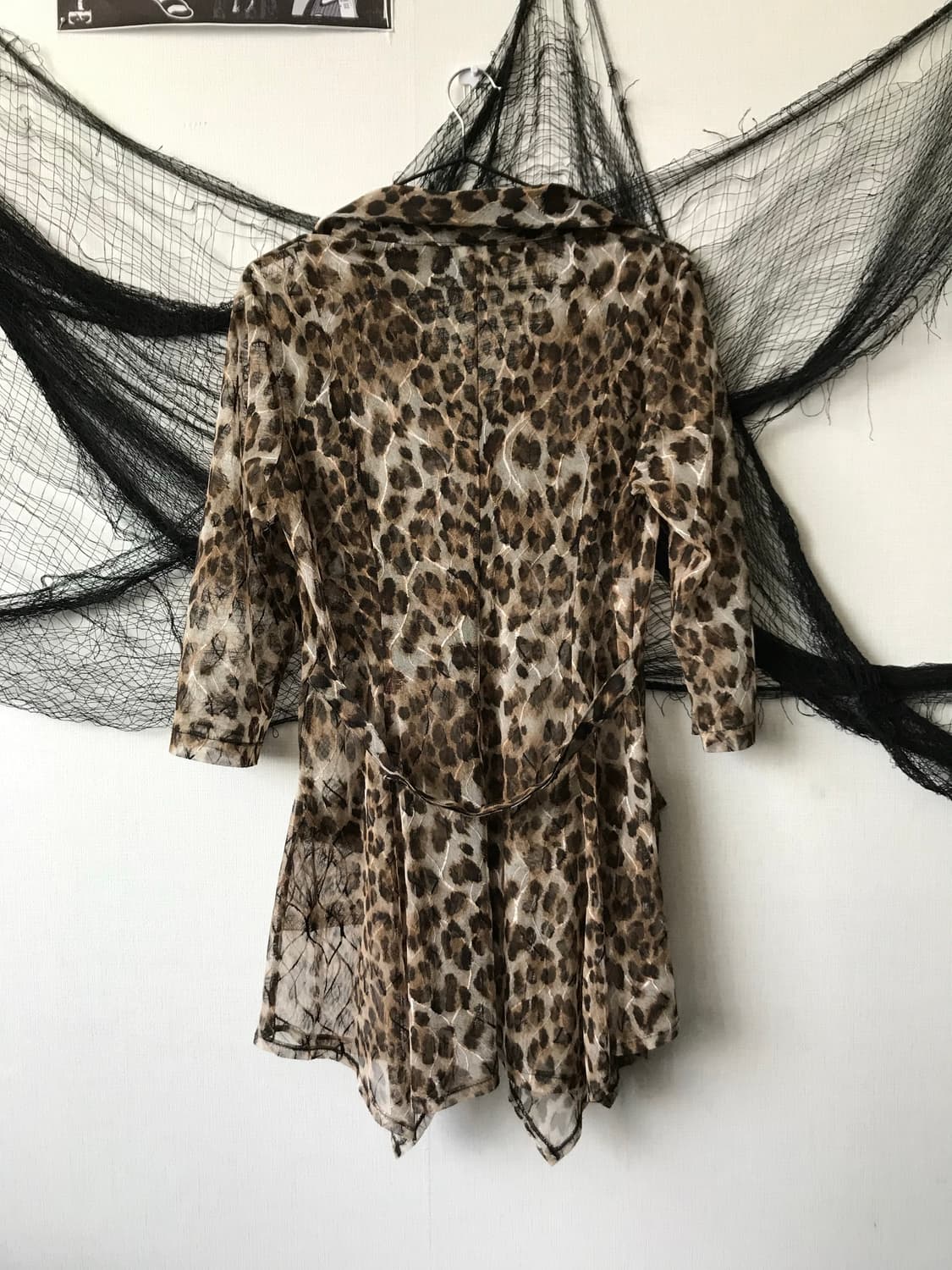 Leopard pattern seethrough shirts 상품이미지4