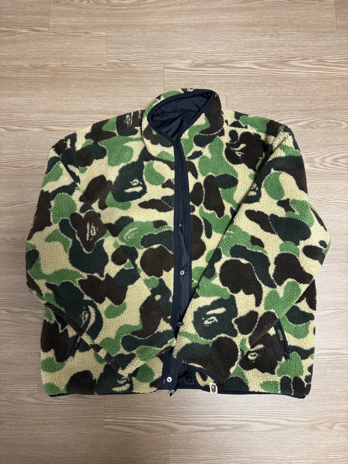 베이프 ABC 카모 리버서블 플리스 자켓 XL 상품이미지1