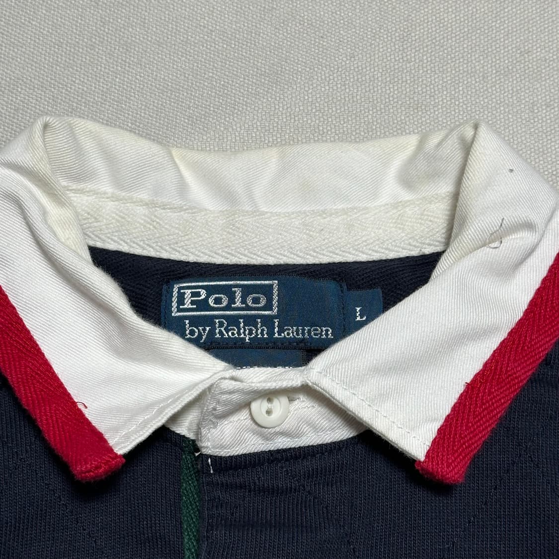 L 폴로랄프로렌 00s 오버핏 빅포니 네이비 럭비티셔츠 상품이미지6
