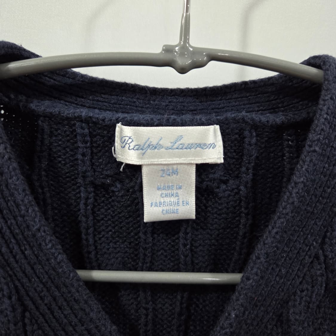 랄프로렌 키즈 케이블 니트 가디건 24M 상품이미지3