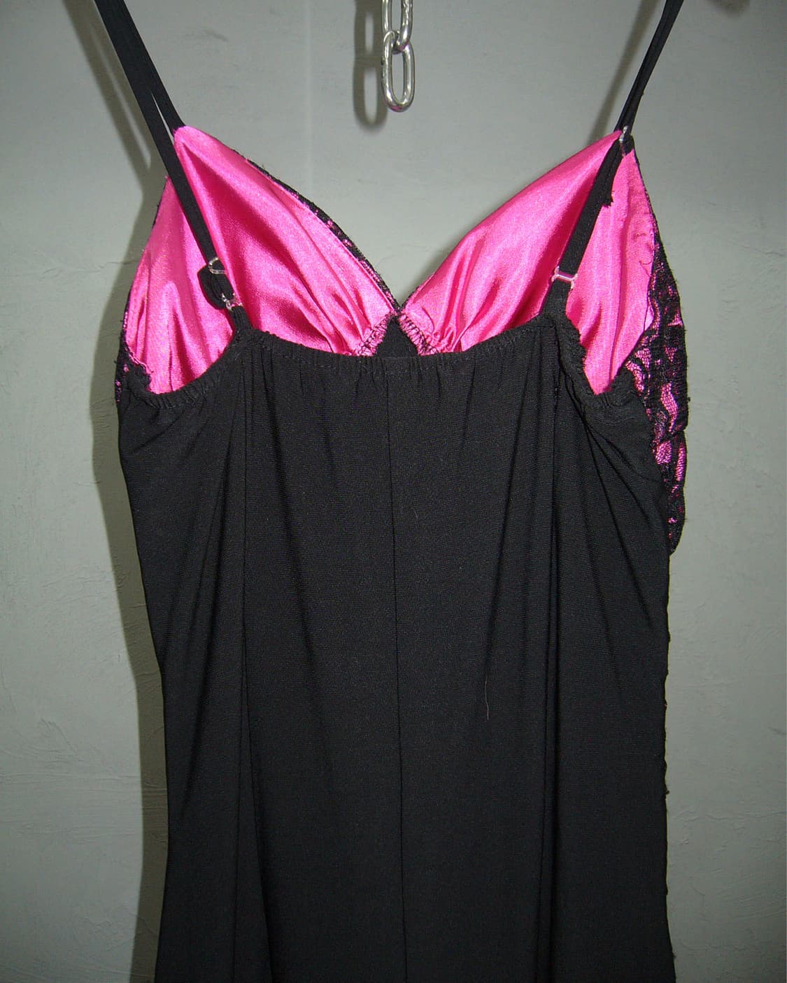 Pink Black Lace Long Dress 상품이미지6