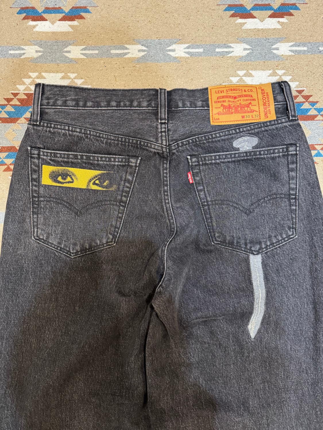 [30] 언더커버 x 리바이스 UC1E9502 팬츠 블랙 상품이미지5