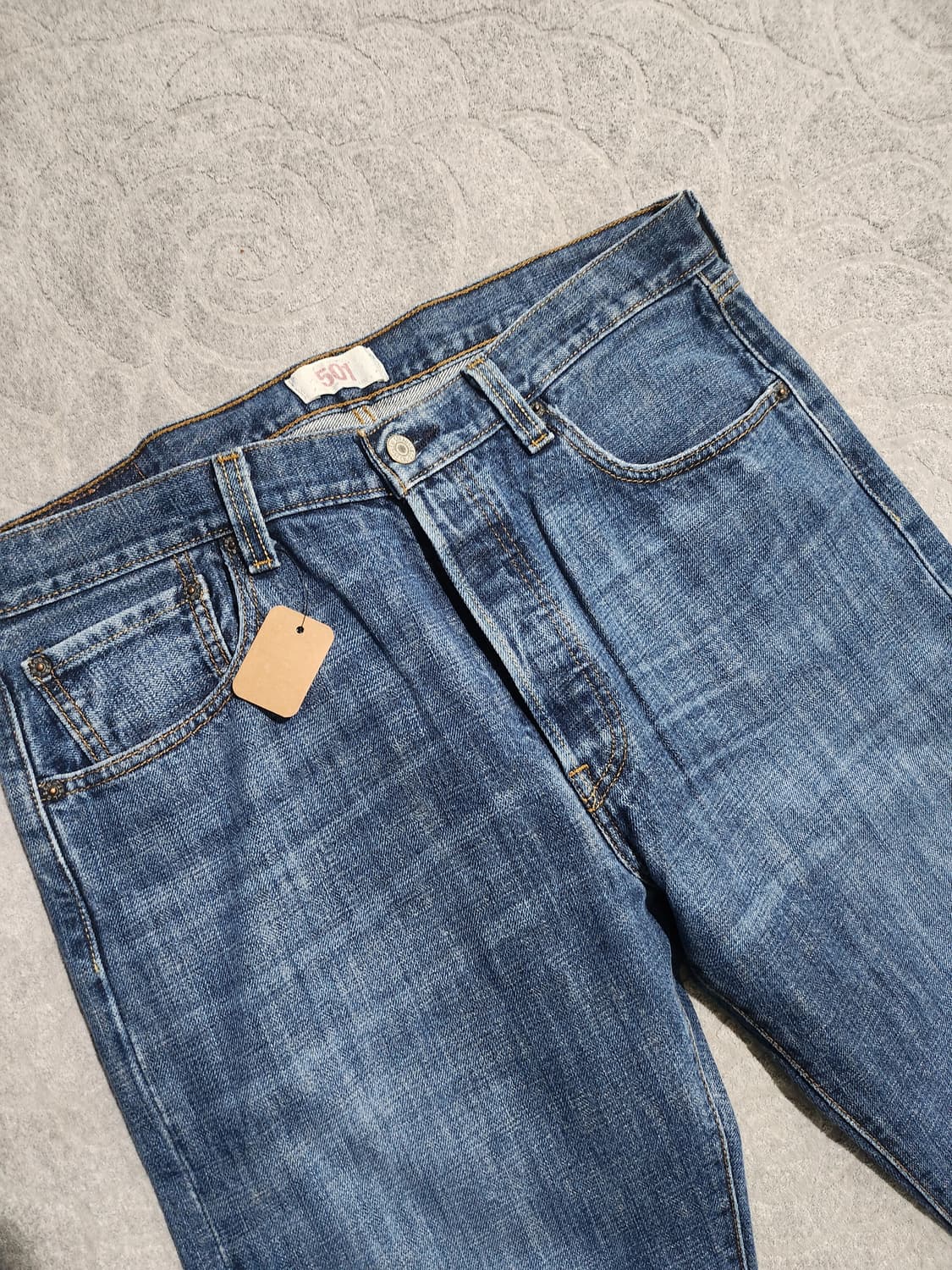 리바이스 501 스트레이트핏 중청 데님 34 상품이미지3