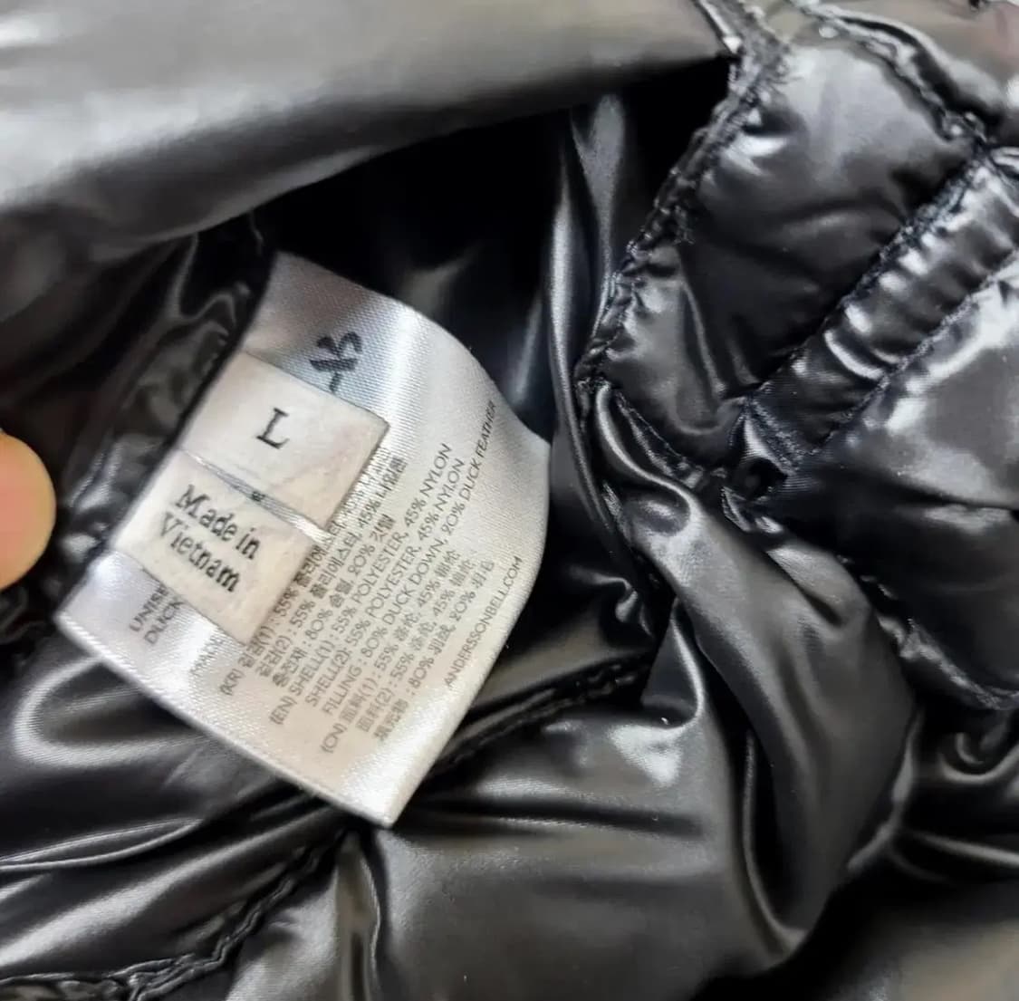 앤더슨벨 리버시블 유광 덕다운 패딩 상품이미지9