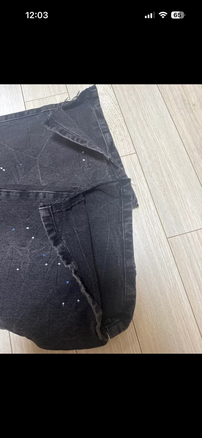 자라 아더에러 데님 흑청 38사이즈 상품이미지5