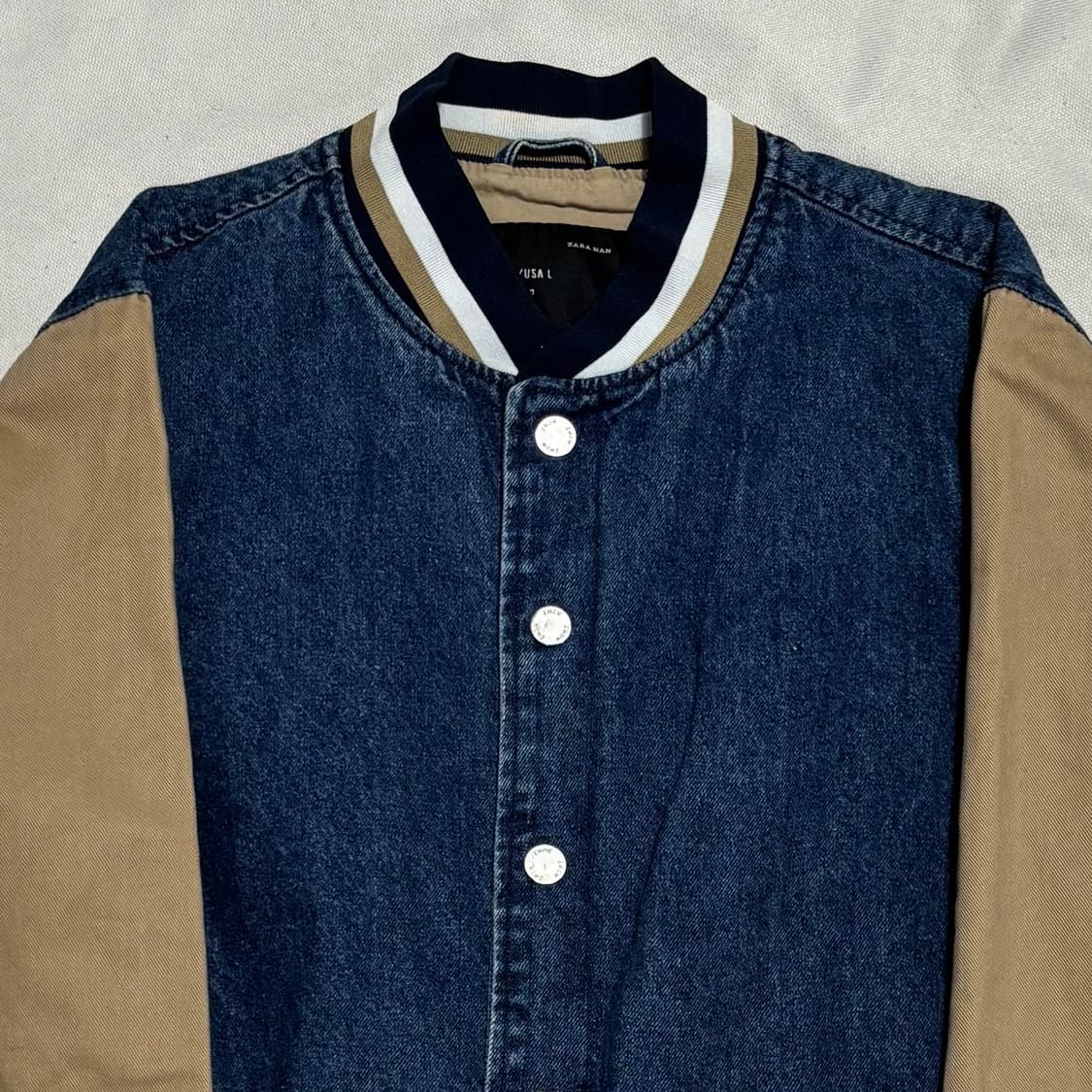 L 자라 맨즈 데님 바시티 자켓 상품이미지1