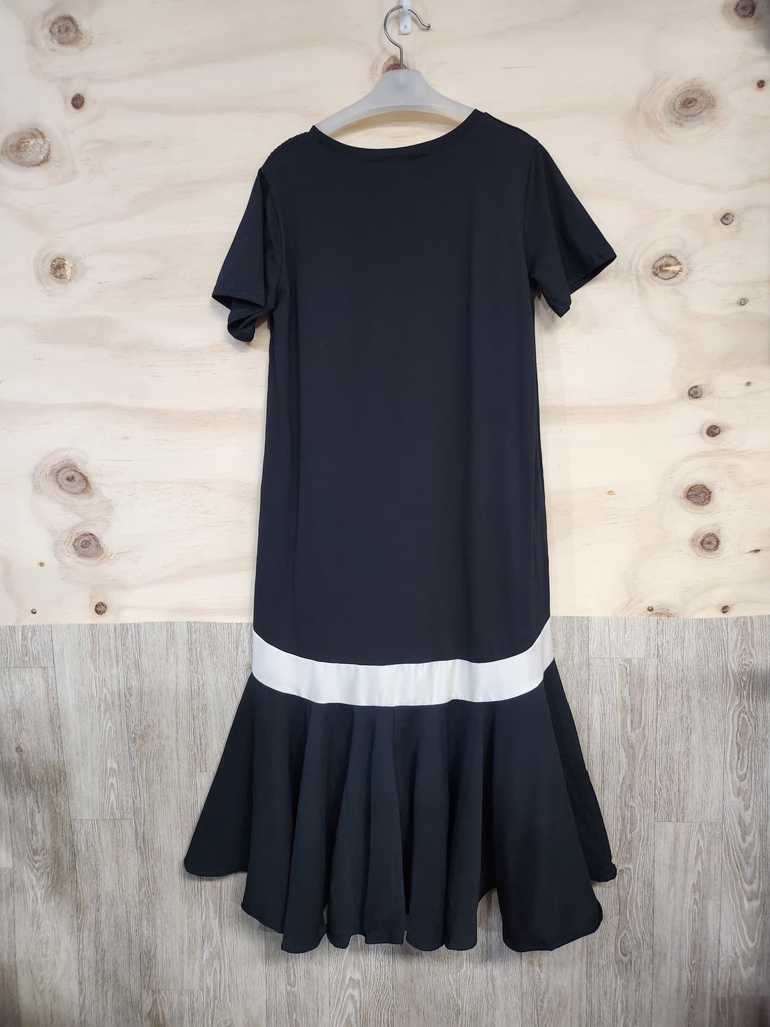 629) 플레어 반팔 롱 원피스 상품이미지2