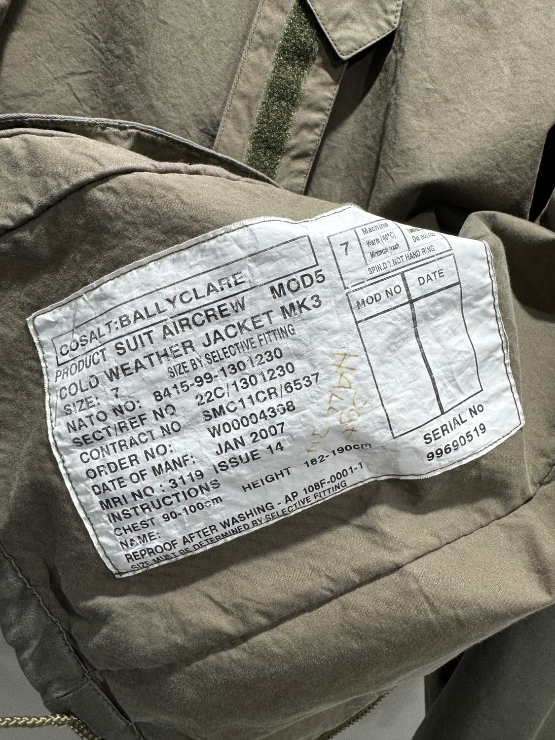 RAF MK3 콜드 웨더 플라이트 자켓 (7사이즈) 상품이미지8