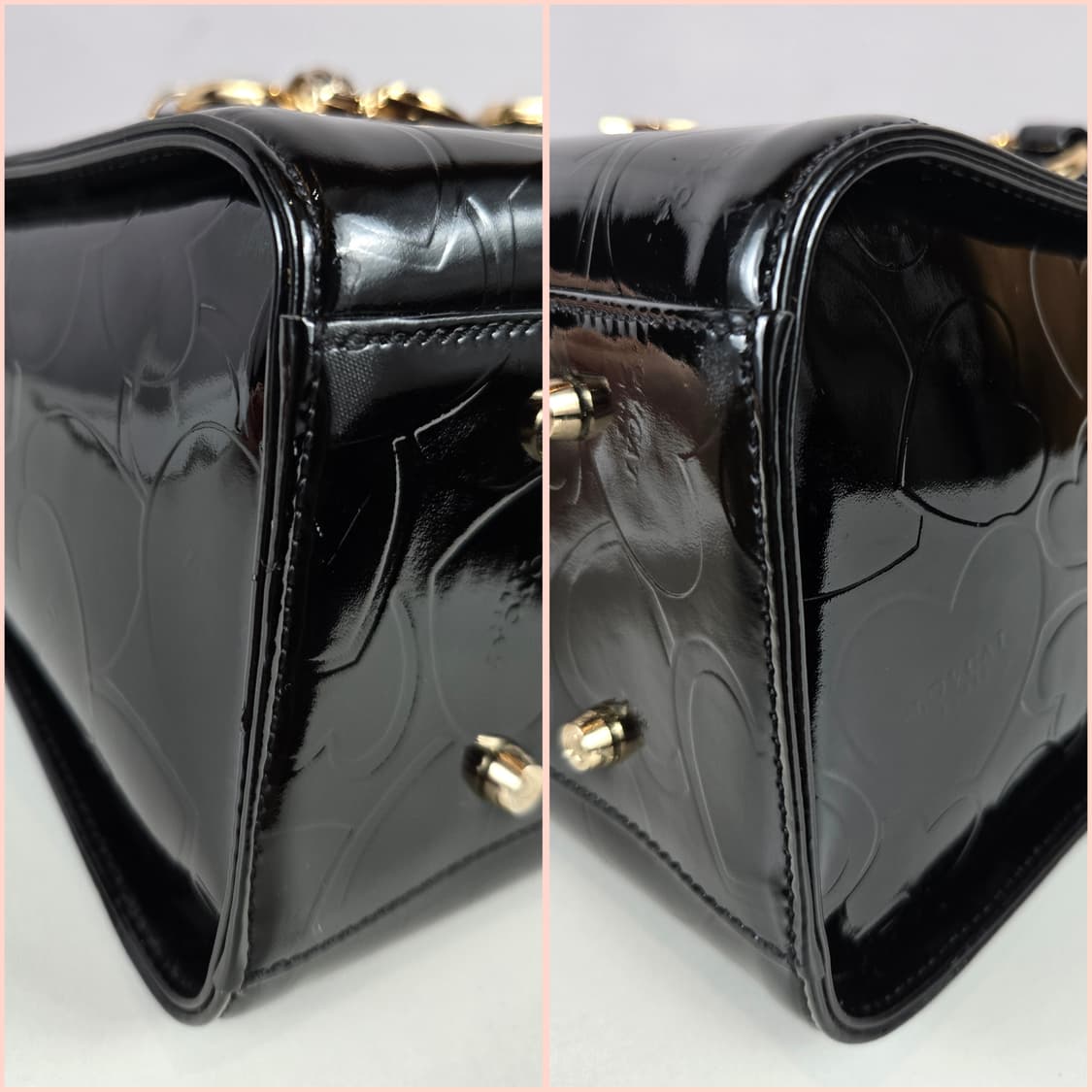 LOVCAT 러브캣 에나멜 페이던트 하트 미니 토트백 블랙 가방 상품이미지7