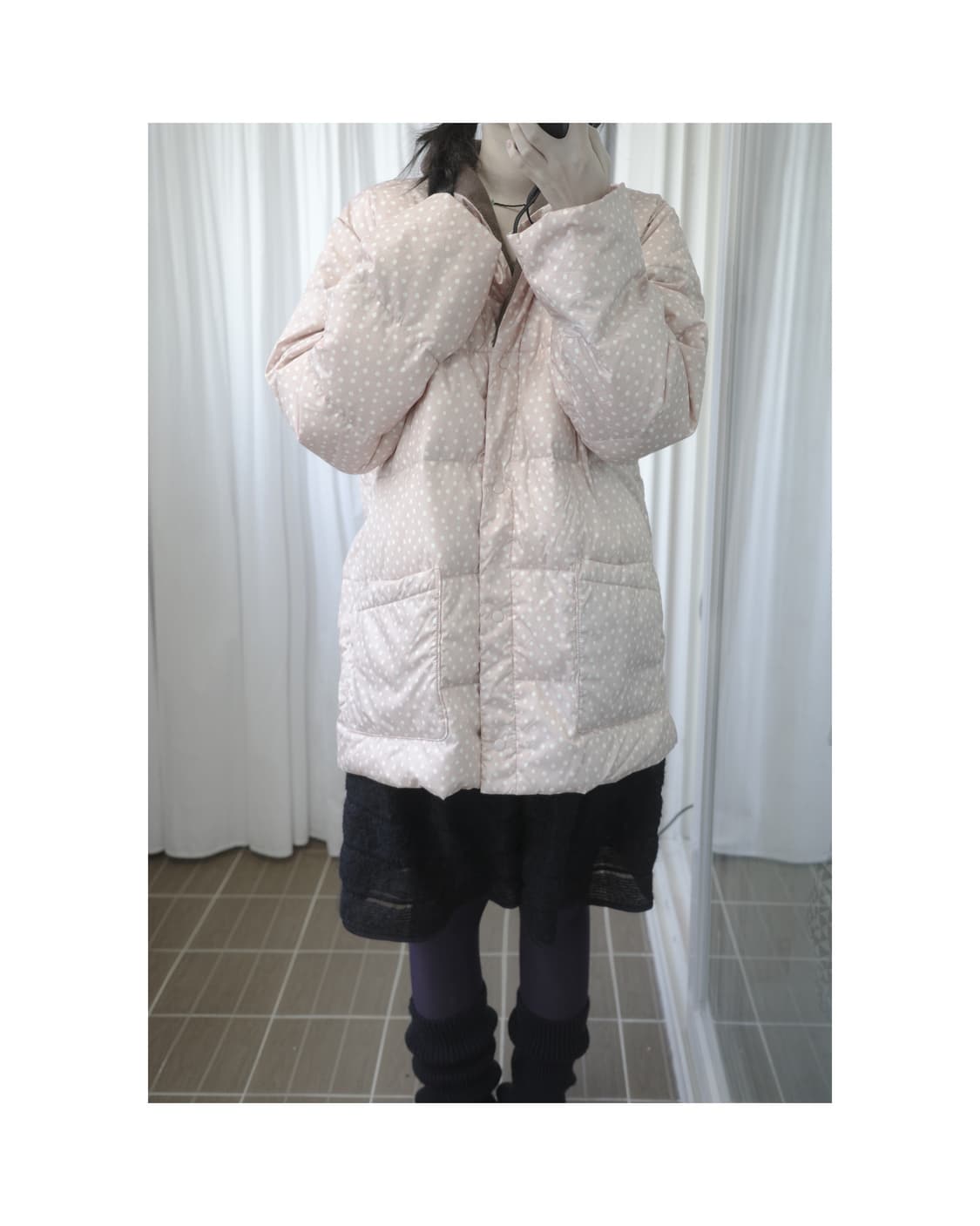 pink dot padded jacket 상품이미지7