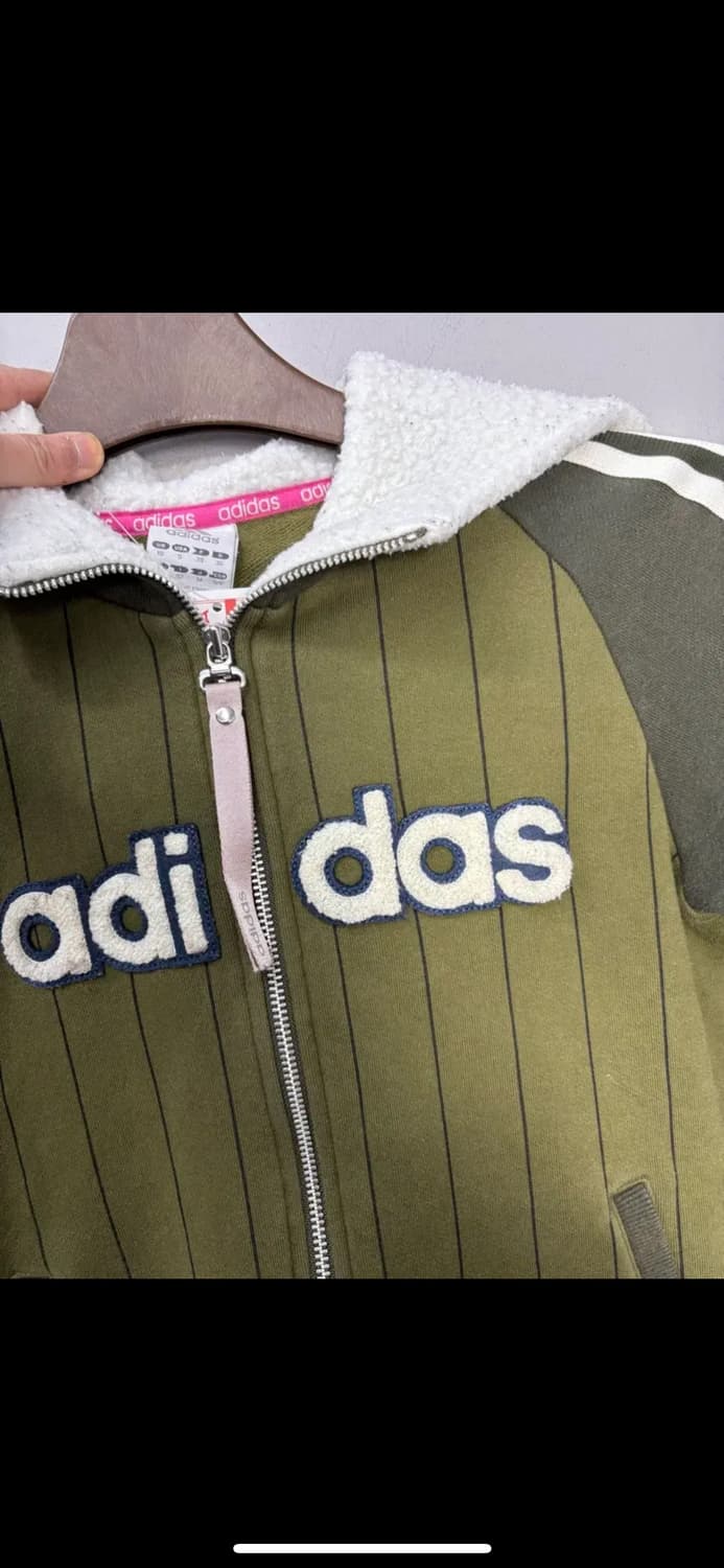 아디다스 카키 털 후드집업 H1375 상품이미지3