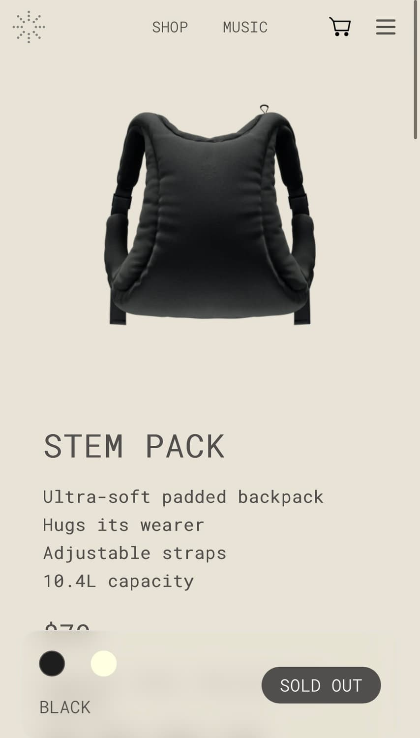 STEM PACK 패딩 백팩 & 미니백 상품이미지1