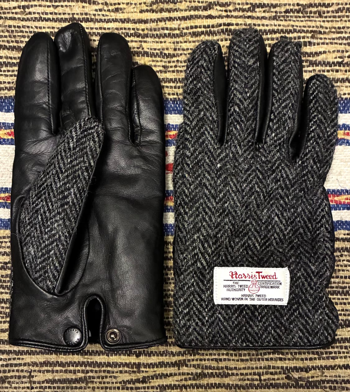 (F)해리스트위드 x 헤지스 울 헤링본 양가죽 장갑 글러브 상품이미지1