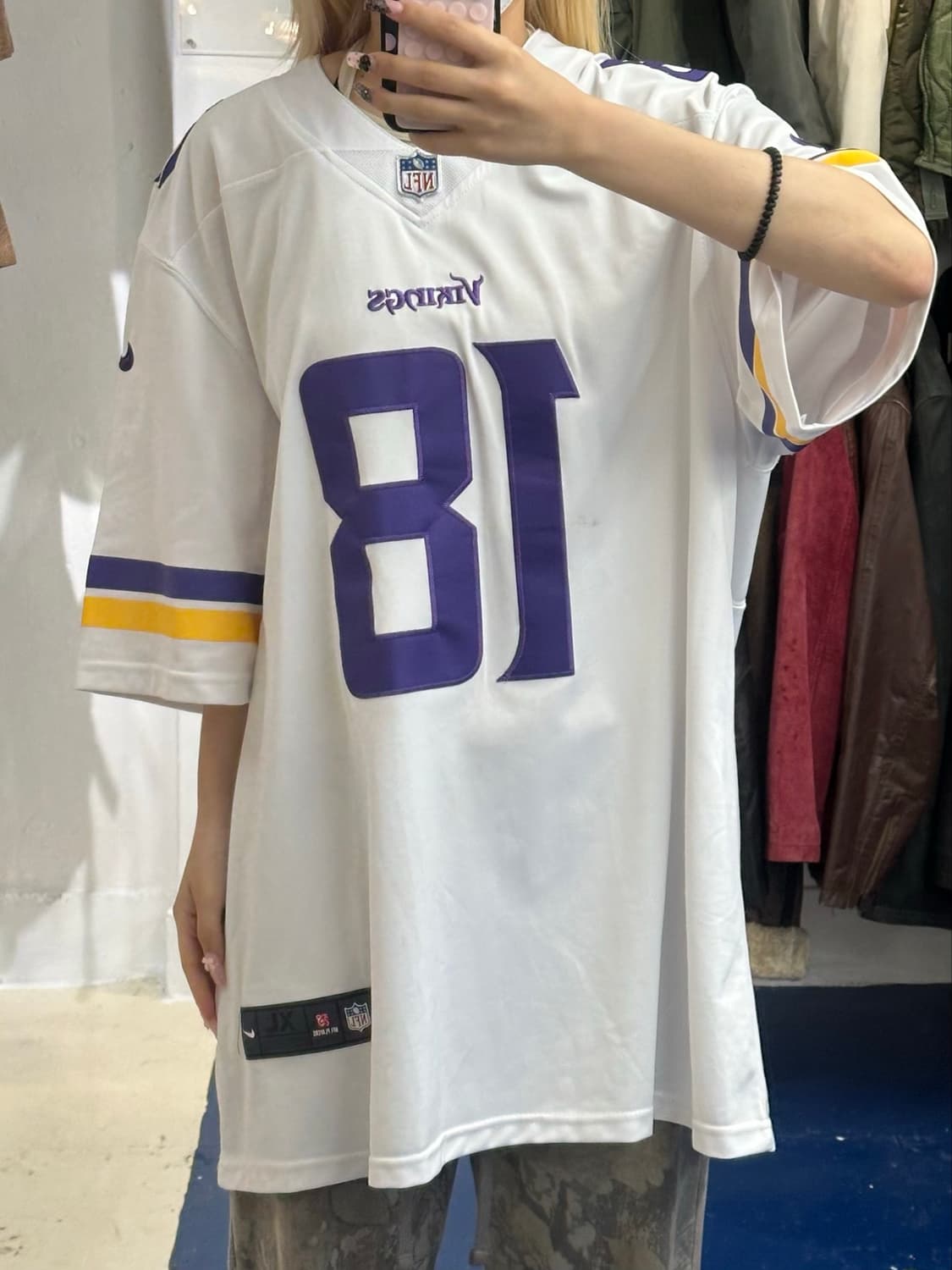 NIKE NFL 바이킹스 블록코어 풋볼져지 상품이미지1
