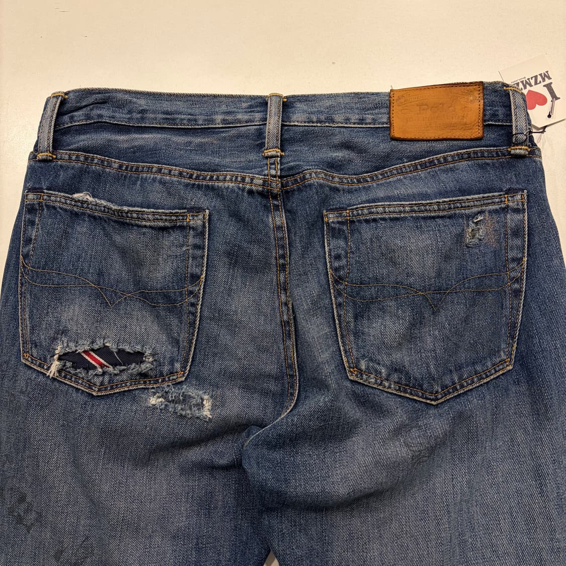 [31x32] 폴로 랄프로렌 데미지 워싱 데님 팬츠 C502 상품이미지3