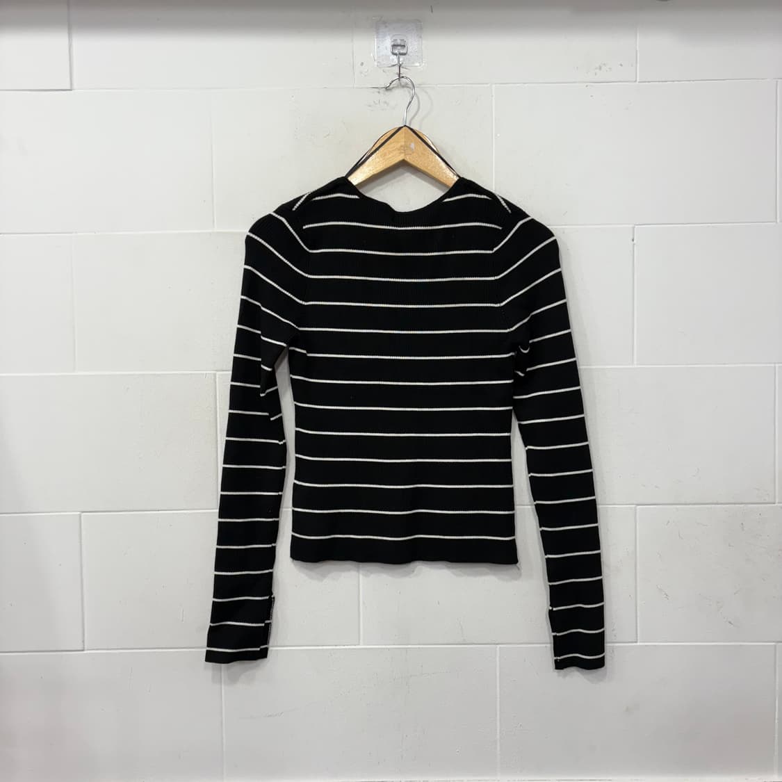 (새상품)H&M 스트라이프 골지 니트 탑 상품이미지5